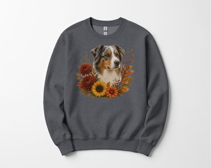 Australian Shepherd Autumn Floral Sweatshirt
