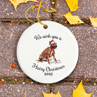 Load image into Gallery viewer, Christmas Rhodesian Ridgeback Ornament, Christmas Lights Dog Keepsake
