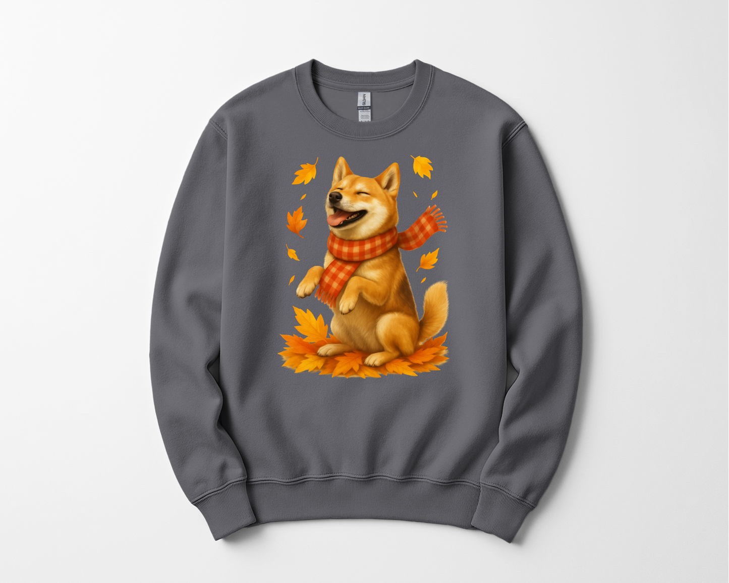 Shiba Inu Fall Shirt, Cozy Pet Sweatshirt, Shiba Lover Gift Clothing, Autumn Leaves Apparel, Cute Dog Shirt, Dog Enthusiast Gift
