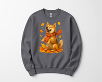 Load image into Gallery viewer, Shiba Inu Fall Shirt, Cozy Pet Sweatshirt, Shiba Lover Gift Clothing, Autumn Leaves Apparel, Cute Dog Shirt, Dog Enthusiast Gift
