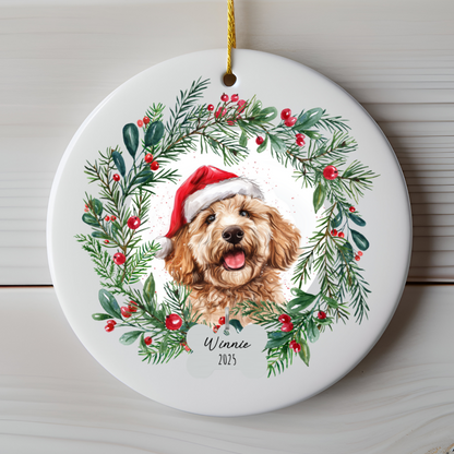 Personalized Goldendoodle Christmas Ornament
