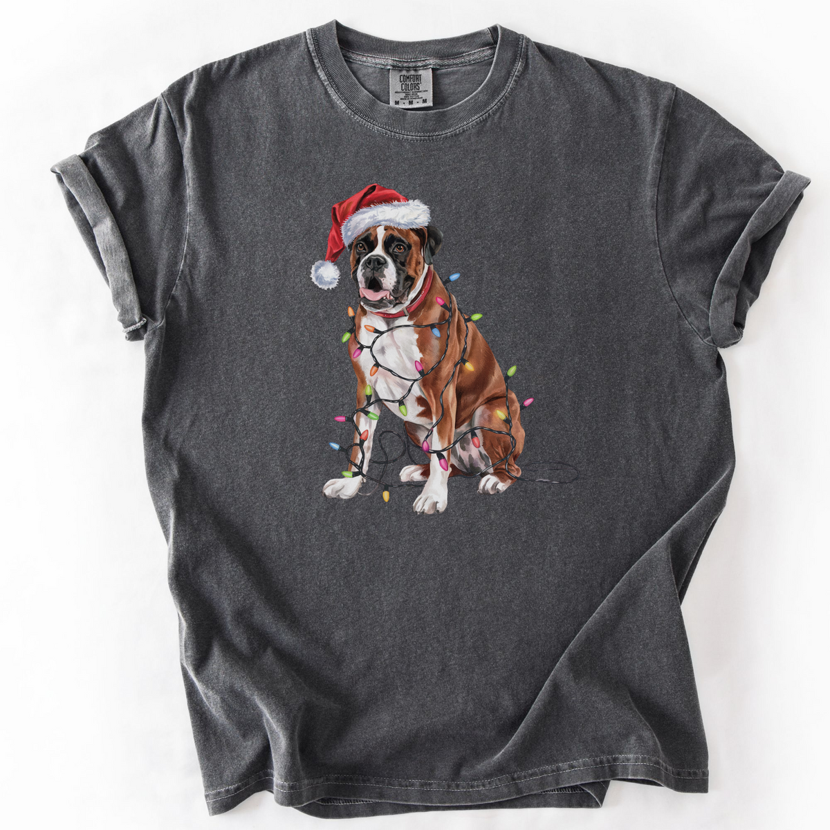 Christmas Boxer Shirt, Christmas Lights Dog Tee, Christmas Dog Tee, Boxer Mom Tshirt, Gift for Dog Lover, Boxer