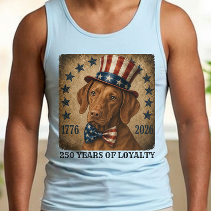 Vizsla Patriotic Tank Top, 250 Years of Loyalty