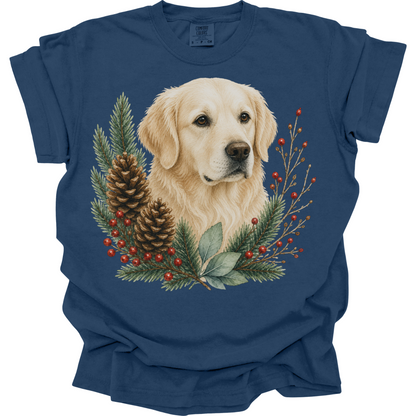 English Cream Golden Retriever Christmas Shirt, Dog Mom Tee, Golden Retriever Holiday Gift