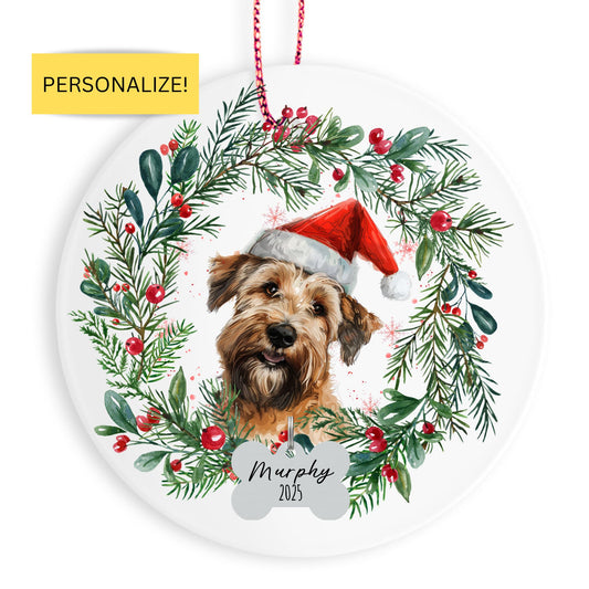 Personalized Soft Coated Wheaten Terrier Christmas Ornament