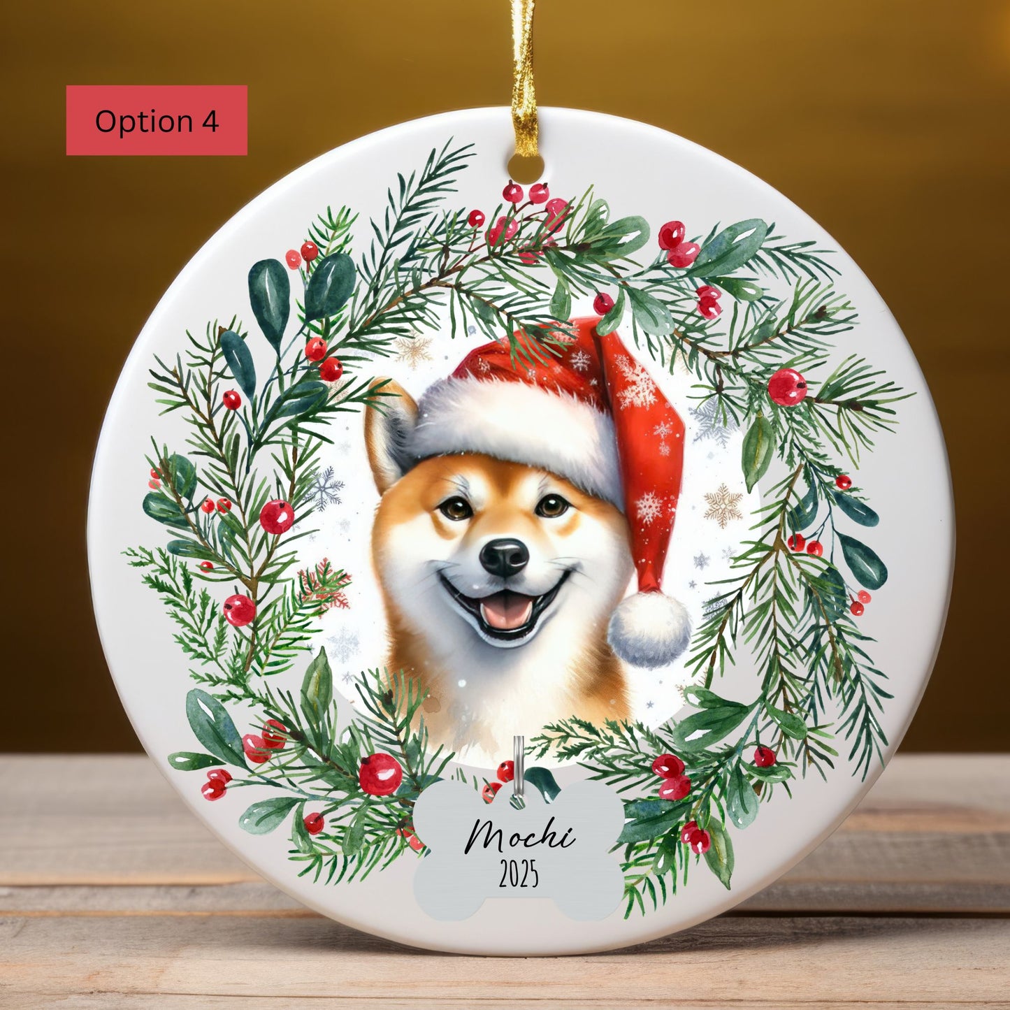 Personalized Shiba Inu Christmas Ornament