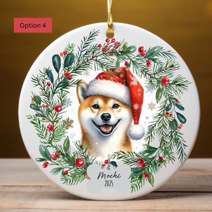 Personalized Shiba Inu Christmas Ornament