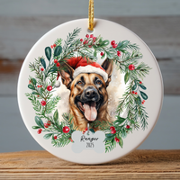 Load image into Gallery viewer, Personalized Belgian Malinois Christmas Ornament
