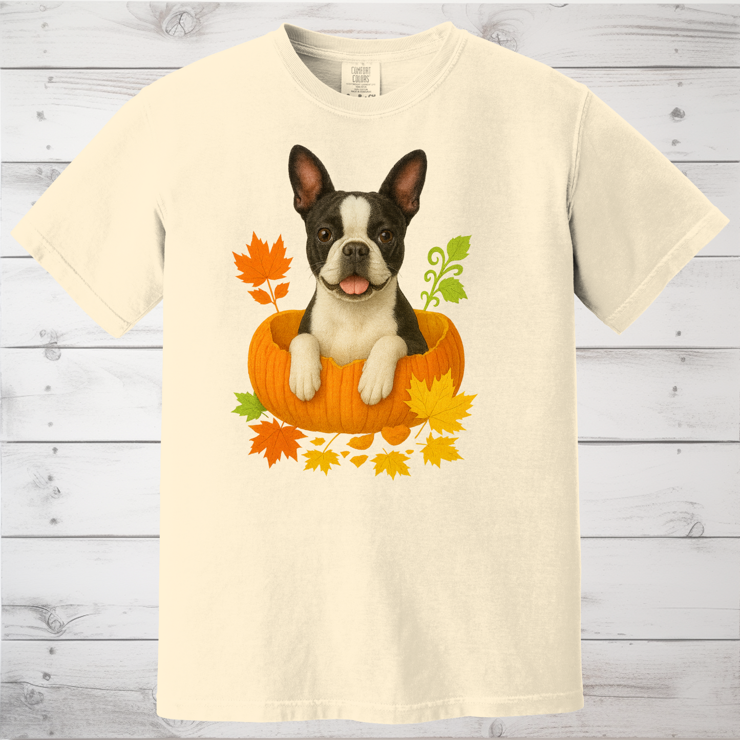 Boston Terrier Pumpkin Shirt