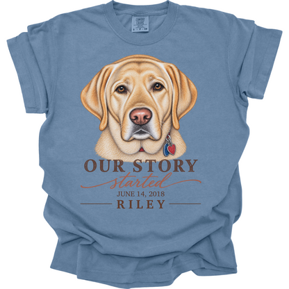 Personalized Gotcha Day Shirt, Custom Dog Portrait Tee, Dog Adoption Anniversary Gift