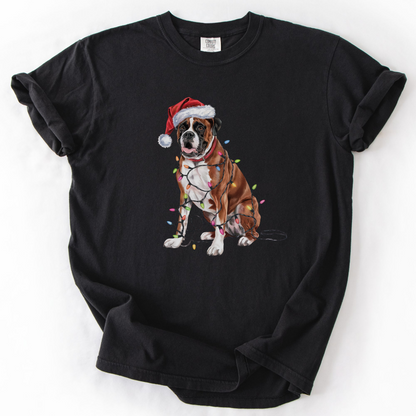 Christmas Boxer Shirt, Christmas Lights Dog Tee, Christmas Dog Tee, Boxer Mom Tshirt, Gift for Dog Lover, Boxer