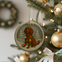 Load image into Gallery viewer, Personalized Irish Setter Christmas 3D Clay-Style Dog Keepsake