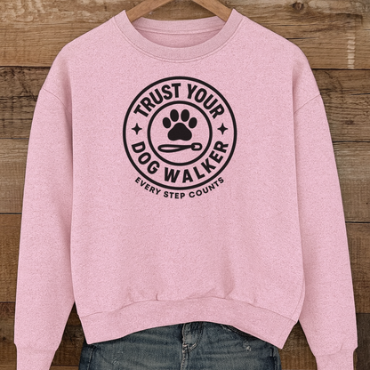 Dog Walker Hoodie, Pet Lover Sweatshirt, Cozy Funny Gift for Dog Walkers, Unisex Apparel, Step Counter Sweater