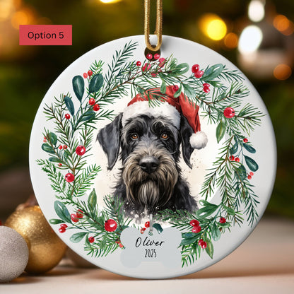 Personalized Schnauzer Christmas Ornament