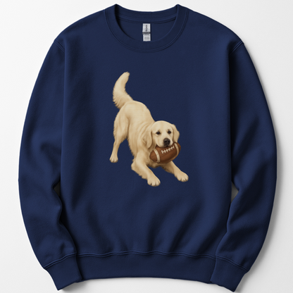 English Cream Golden Retriever Football Sweatshirt Dog Lover Game Day Gift Crewneck