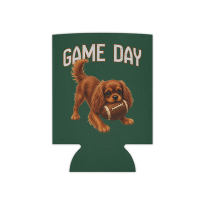 Personalized Ruby Cavalier Game Day Can Cooler, Custom Football Dog Koozie Gift