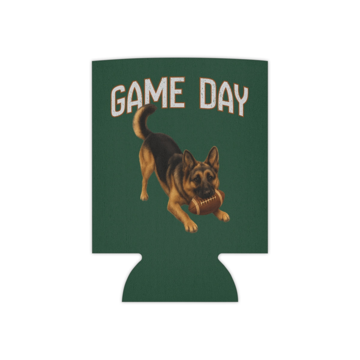 Personalized German Shepherd Game Day Can Cooler, Custom Football Dog Koozie Gift
