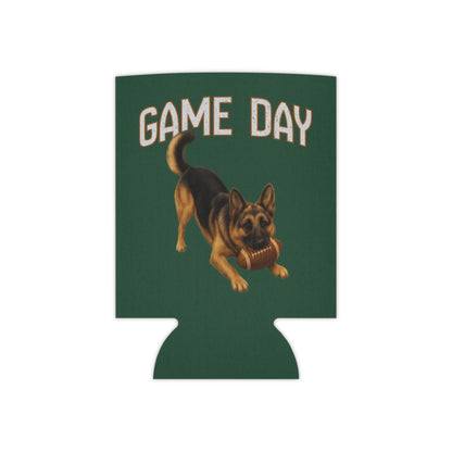 Personalized German Shepherd Game Day Can Cooler, Custom Football Dog Koozie Gift