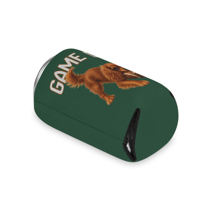 Personalized Ruby Cavalier Game Day Can Cooler, Custom Football Dog Koozie Gift