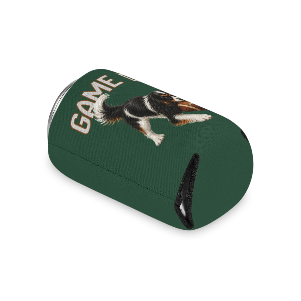 Personalized Tricolor Cavalier Game Day Can Cooler, Custom Football Dog Koozie Gift