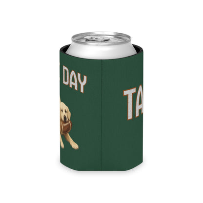 Personalized English Cream Golden Retriever Game Day Can Cooler, Custom Football Dog Koozie