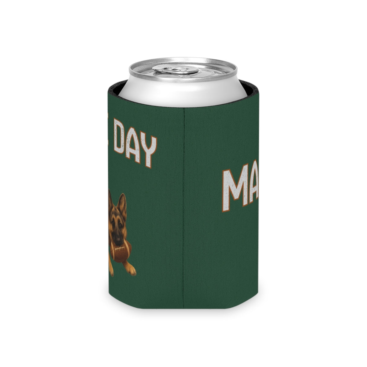 Personalized German Shepherd Game Day Can Cooler, Custom Football Dog Koozie Gift