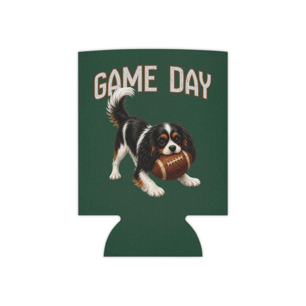 Personalized Tricolor Cavalier Game Day Can Cooler, Custom Football Dog Koozie Gift