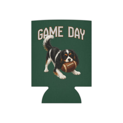 Personalized Tricolor Cavalier Game Day Can Cooler, Custom Football Dog Koozie Gift