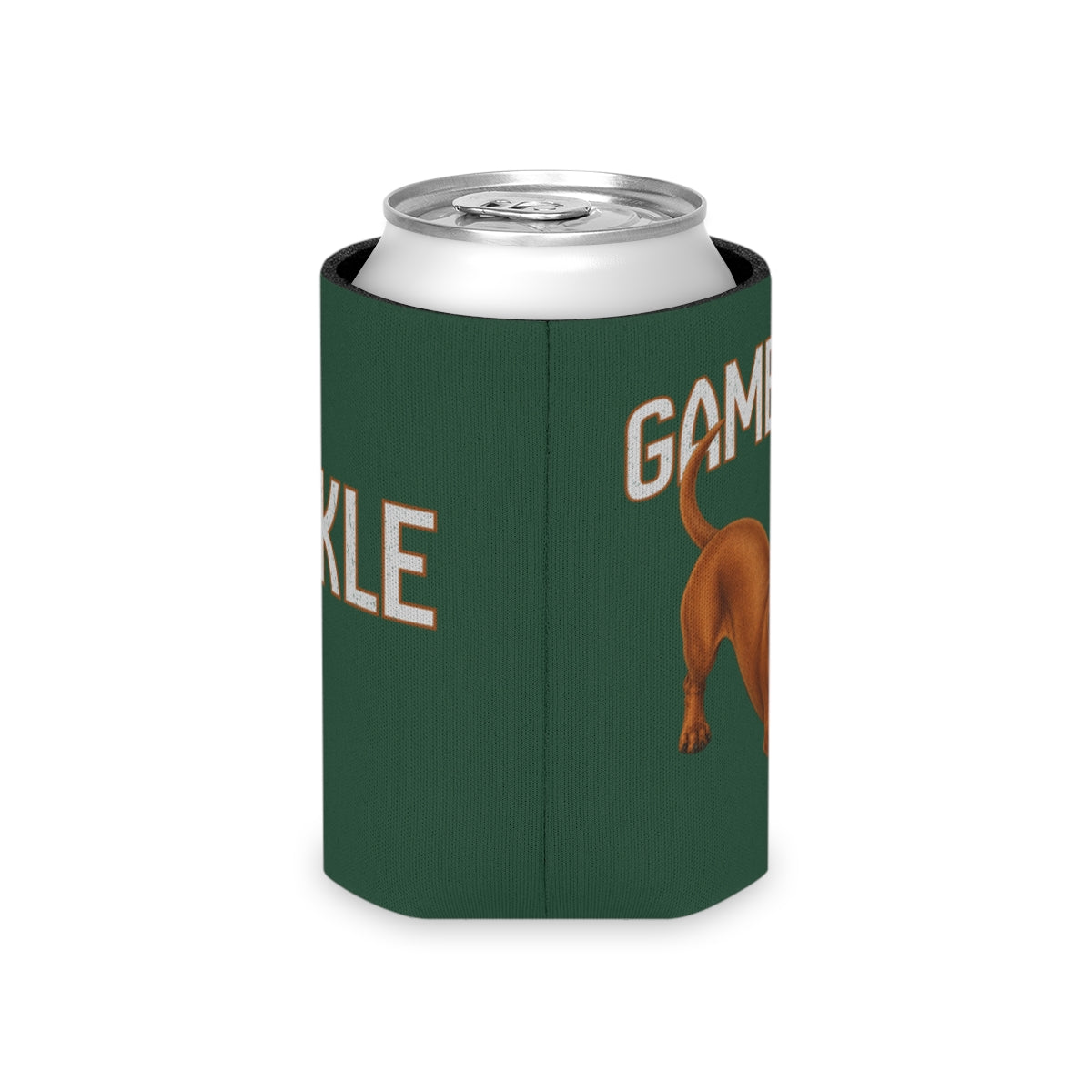 Personalized Red Dachshund Game Day Can Cooler, Custom Football Dog Koozie Gift