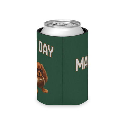 Personalized Ruby Cavalier Game Day Can Cooler, Custom Football Dog Koozie Gift