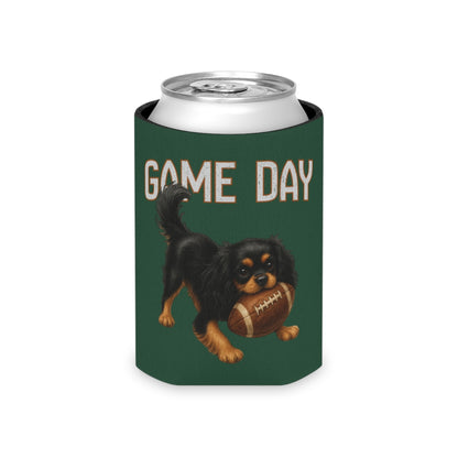 Personalized Black and Tan Cavalier Game Day Can Cooler, Custom Football Dog Koozie