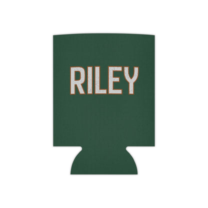 Personalized Yellow Lab Game Day Can Cooler, Custom Football Labrador Koozie Gift