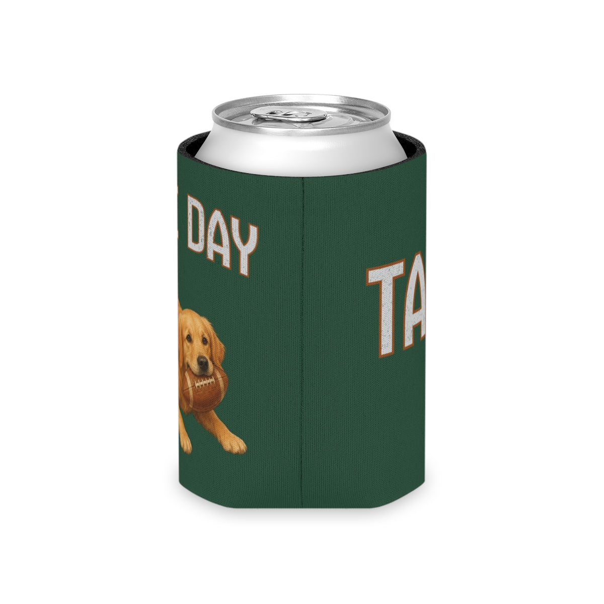 Personalized Golden Retriever Game Day Can Cooler, Custom Football Dog Koozie Gift