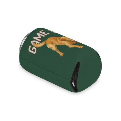 Personalized Yellow Lab Game Day Can Cooler, Custom Football Labrador Koozie Gift