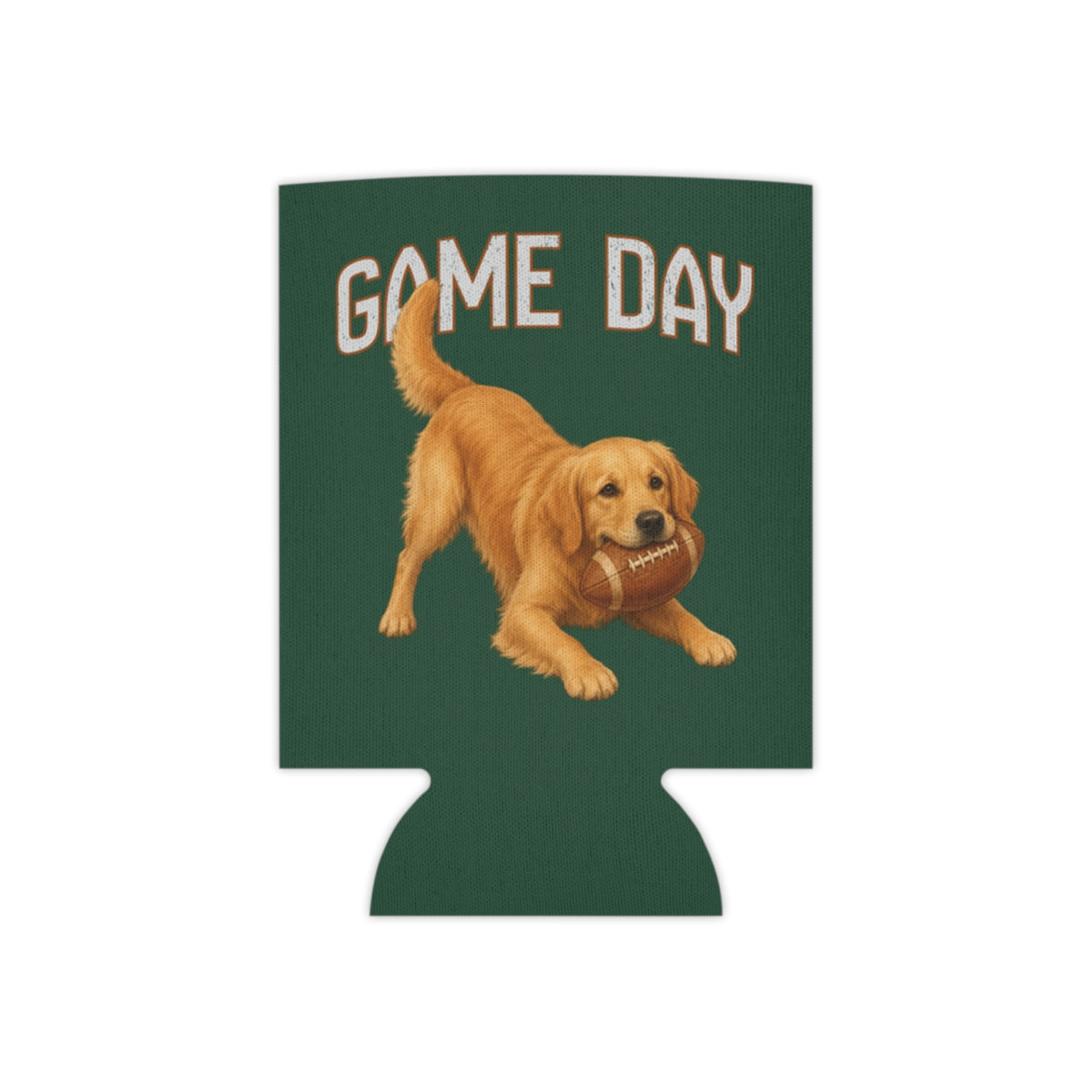 Personalized Golden Retriever Game Day Can Cooler, Custom Football Dog Koozie Gift