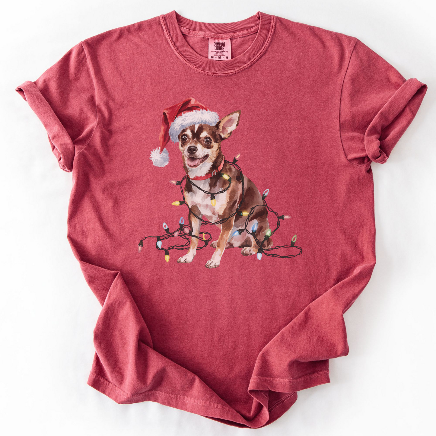 Christmas Chihuahua Shirt, Christmas Lights Dog Tee, Christmas Dog Tee, Chihuahua Mom Tshirt, Gift for Dog Lover, Chihuahua