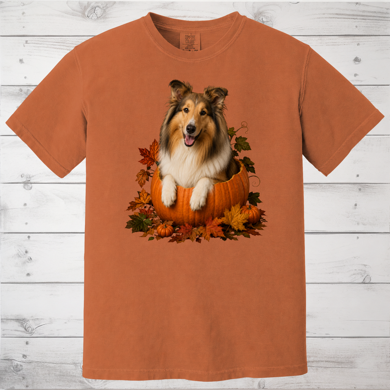 Collie Pumpkin Shirt