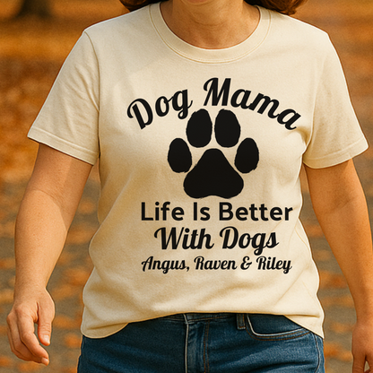 Personalized Life is Better With Dogs Shirt