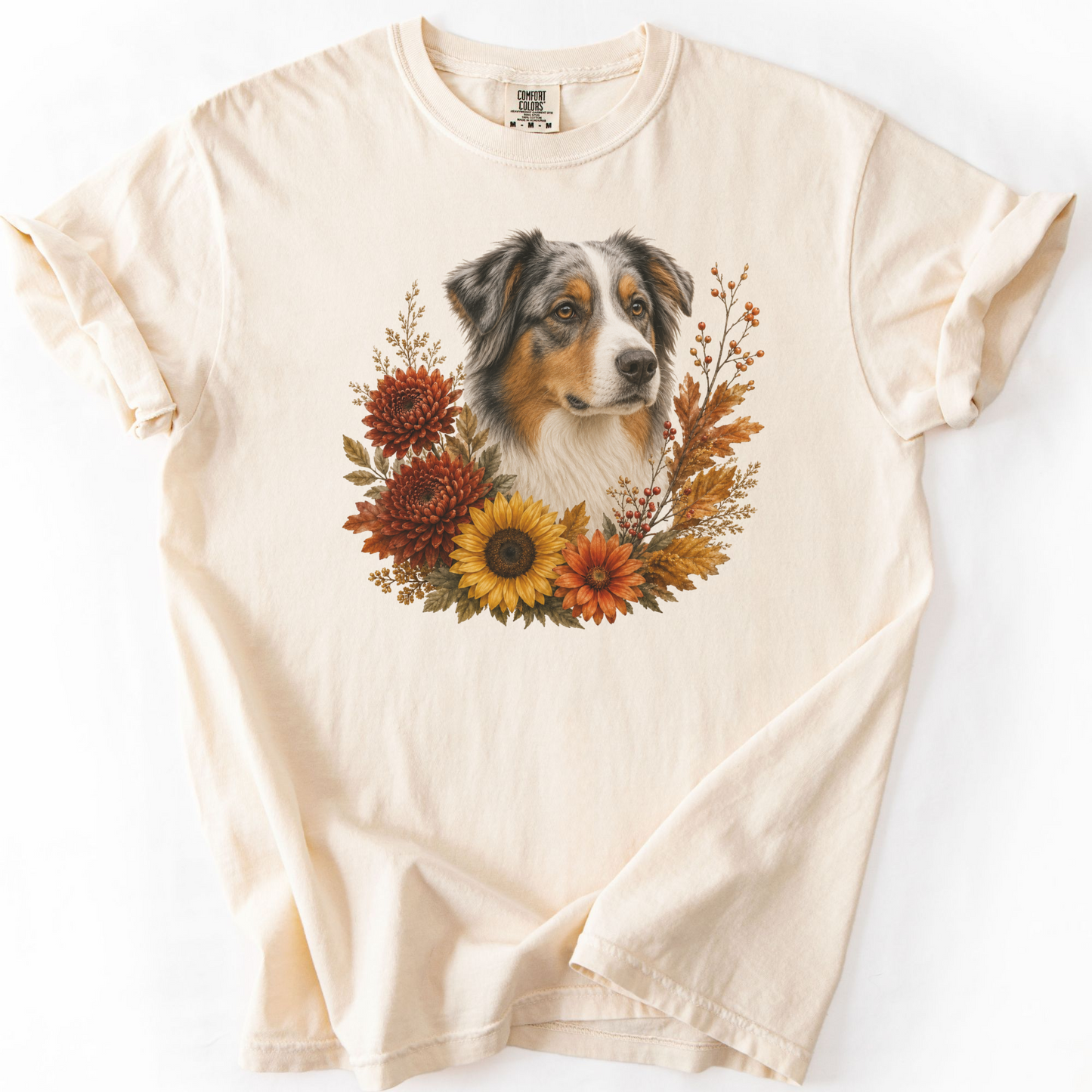 Australian Shepherd Autumn Floral Shirt