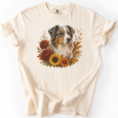 Australian Shepherd Autumn Floral Shirt