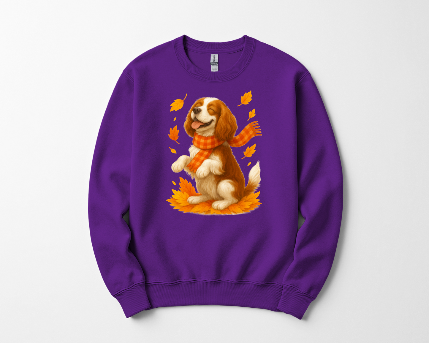 Cavalier King Charles Autumn Shirt, Cozy Spaniel Sweatshirt, Fall Dog Lover Apparel, Cavalier Leaves Gift, Cute Dog Clothing