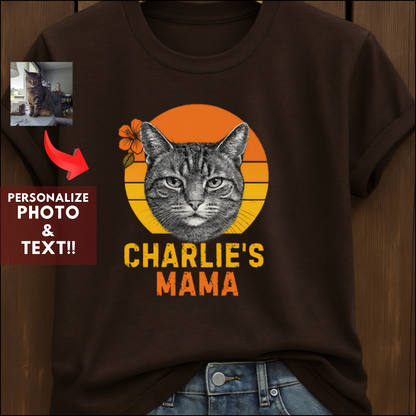 Personalized Dog Mom Shirt – Custom Pet Photo & Name Tee with Live Preview