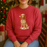 Load image into Gallery viewer, Bracco Italiano Christmas Sweatshirt, Holiday Dog Lover Gift, Cozy Winter Sweater, Festive Bracco Apparel, Cute Dog Design
