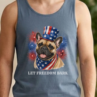 Patriotic French Bulldog Tank Top