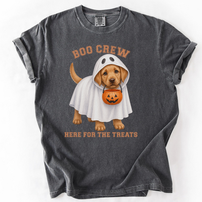 Fox Red Lab Boo Crew Halloween Shirt, Here for the Treats Dog Mom Tee