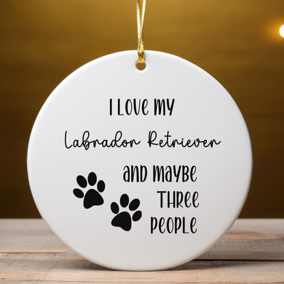 Labrador Retriever Ornament, Dog Lover Gift, Pet Ornament, Pet Lover Gift, Puppy Love Gift, Animal Lover Gift