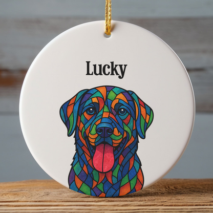 Personalized Geometric Pet Ornament