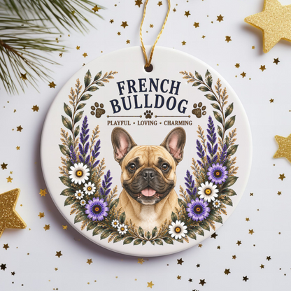 French Bulldog Ornament, Frenchie Lover Gift, French Bulldog Mom Gift, Dog Breed Keepsake
