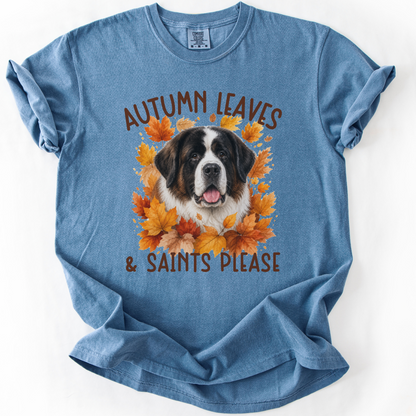 Personalized Fall Dog Shirt Custom Pet Photo Autumn Comfort Colors Tee
