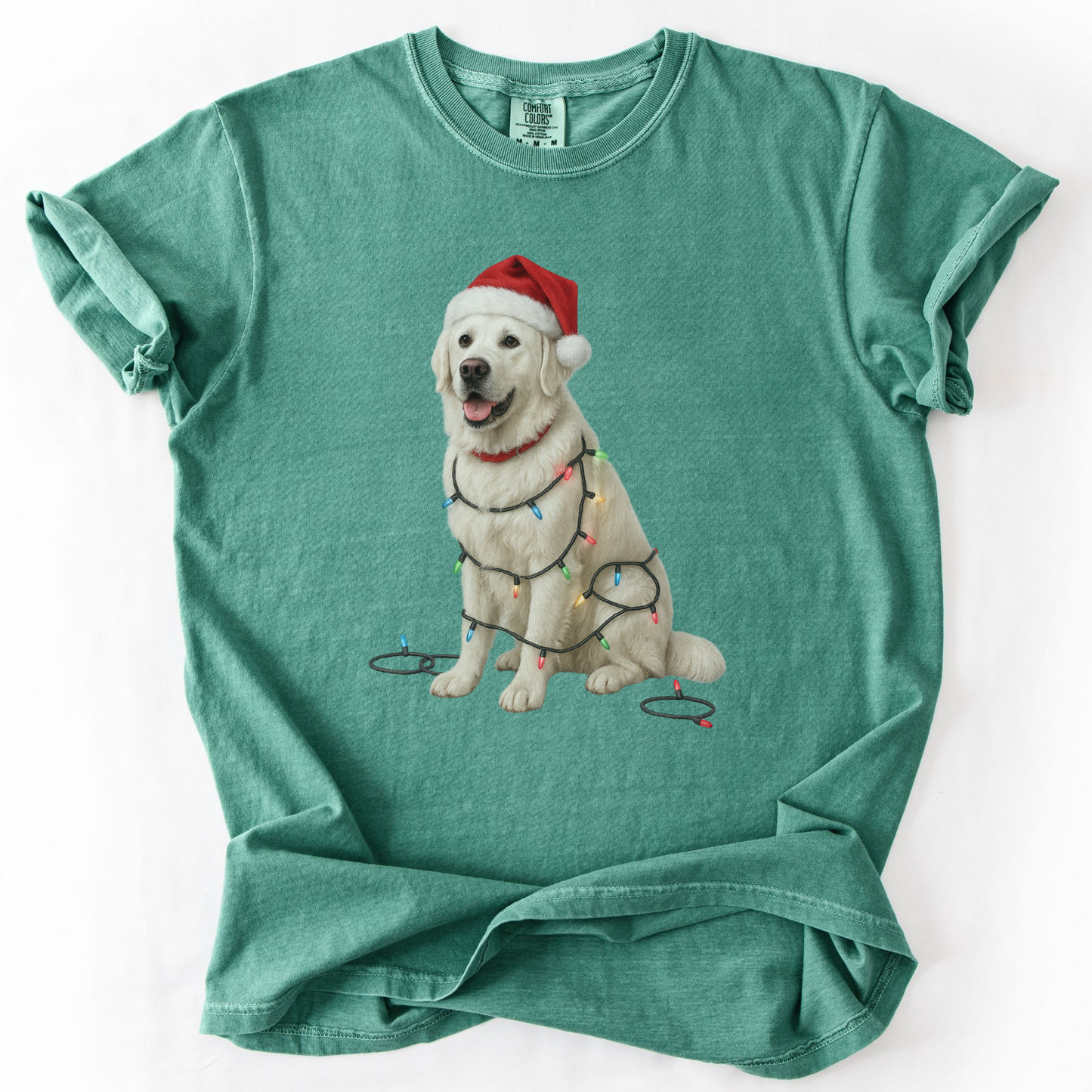 English Cream Golden Retriever Christmas Lights Shirt